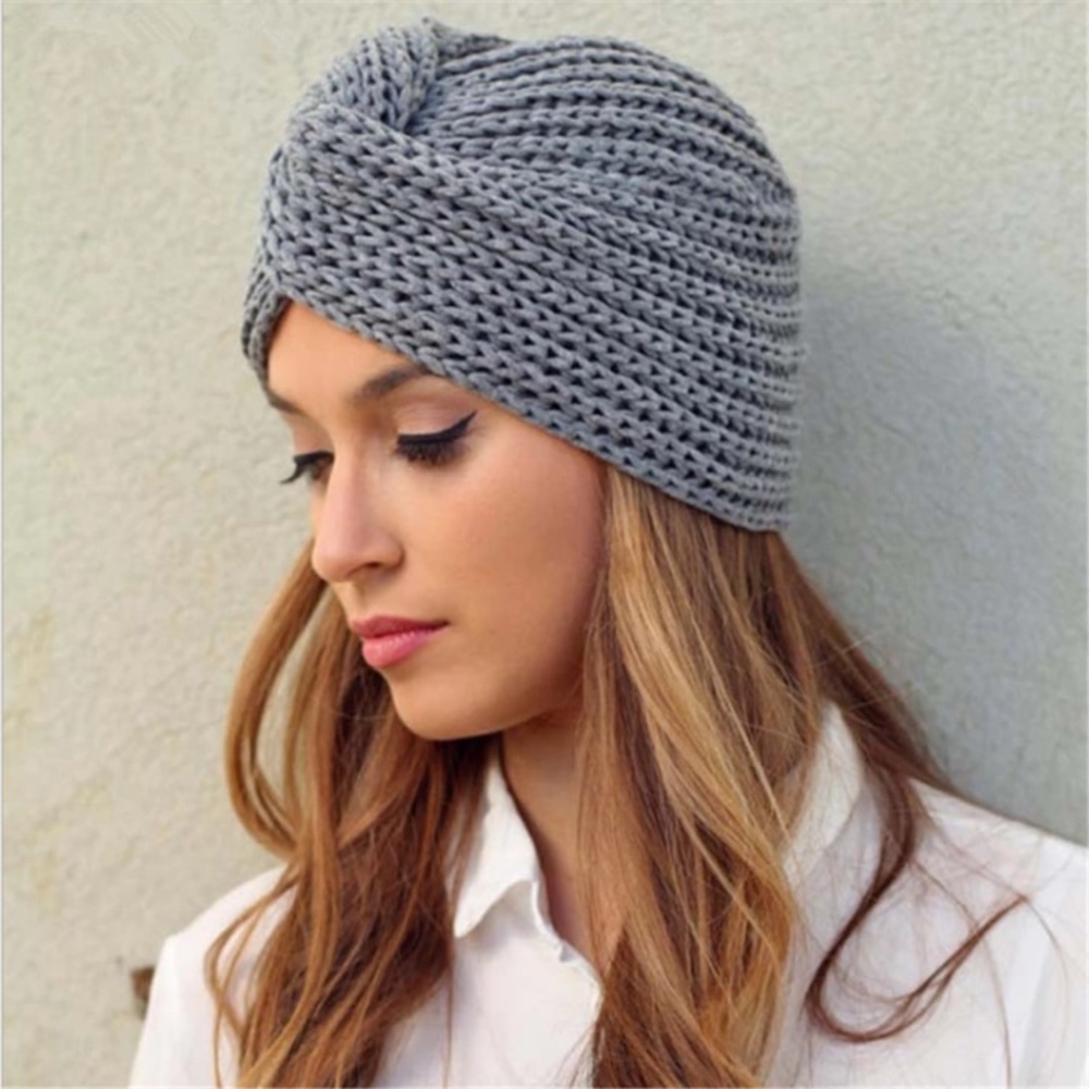New! Wool Blend Turban Hat - Picture 4 of 8